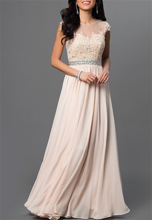 floor length embroidered formal dress gown