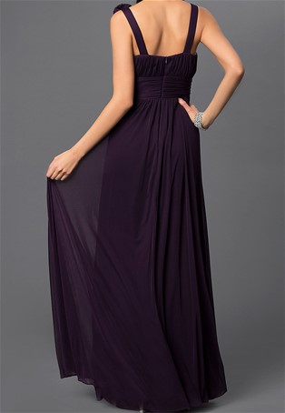 purple long formal dress prom