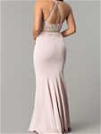 two piece high neck prom dress