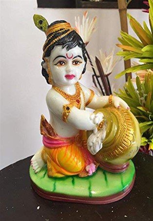 lord krishna eating butter