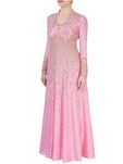 designer silk pink color gown