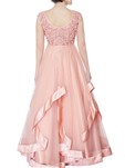 designer net,satin pink color gown