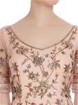 designer net pink color gown