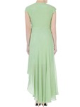 green mint crepe embroidered gown