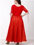 red georgette anarkali long kurti