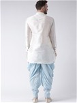 white dupion silk kurta with dhoti style