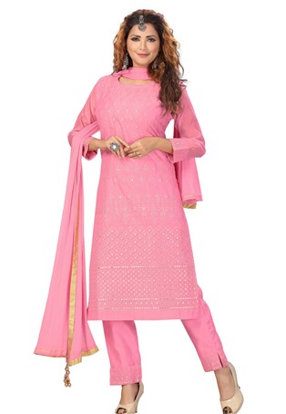 pink chanderi readymade kurti