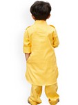 yellow dupion silk boys kurta pajama