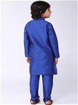 royal blue dupion silk boys kurta pajama