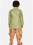 green cotton silk blend boys dhoti kurta