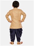 golden cotton silk blend boys dhoti kurta