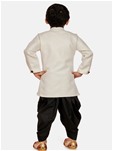 white cotton silk blend boys dhoti kurta