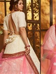 georgette wedding lehenga choli in white color