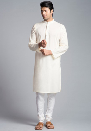cream cotton kurta pyjamas