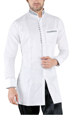 white linen  stylish kurta