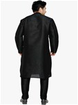 black cotton silk kurta pyjamas