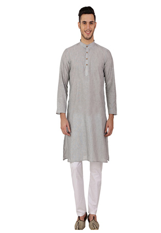 gray cotton kurta pyjamas