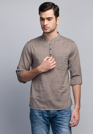 gray cotton kurta