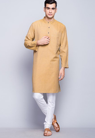 mustard cotton kurta pyjamas