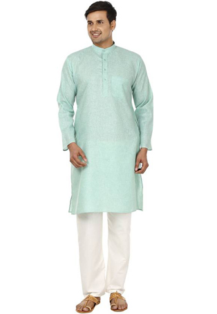 light green cotton kurta pyjamas
