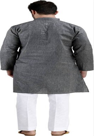 gray khadi kurta pyjamas