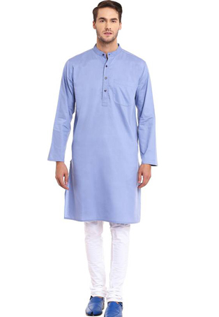 blue cotton kurta pyjamas
