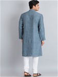 gray cotton long kurta paijama