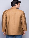 light brown tussar cotton neps short kurta