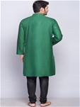 green tussar cotton plain long kurta