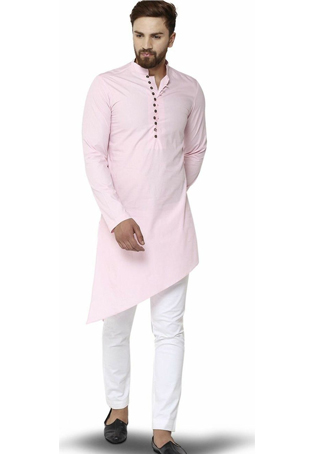 pink cotton designer kurta