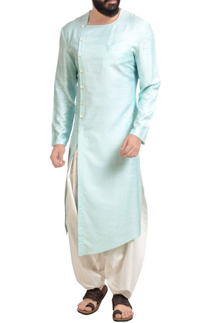 light turquoise designer kurta