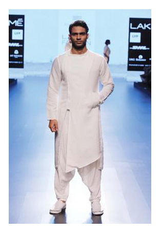 off-white cotton designer kurta