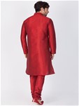 maroon cotton silk kurta pajama with dupatta