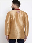 golden dupion silk short kurta