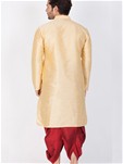 gold banarasi dhupion silk kurta with dhoti