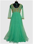 readymade green net gown