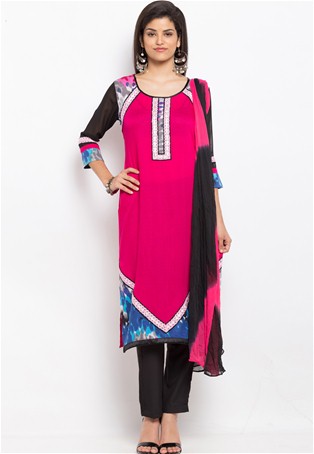 readymade pink cotton salwar kameez