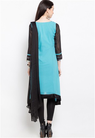 readymade blue rayon shalwar kameez dupatta