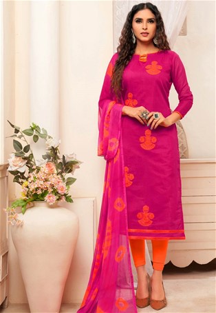 Pink modal silk straight suit