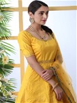 brown,yellow art silk latest designer party wear salwar suit