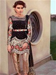 black georgette fancy designer salwar kameez