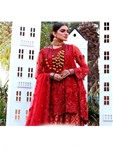 red butter fly net fancy designer salwar kameez