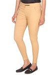 beige cotton lycra jegging
