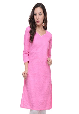 pink cotton kurti