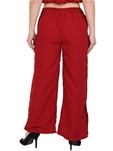 maroon crepe palazzo pant