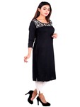 black rayon kurtis