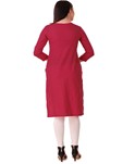 red rayon long kurti