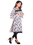 white rayon long kurti