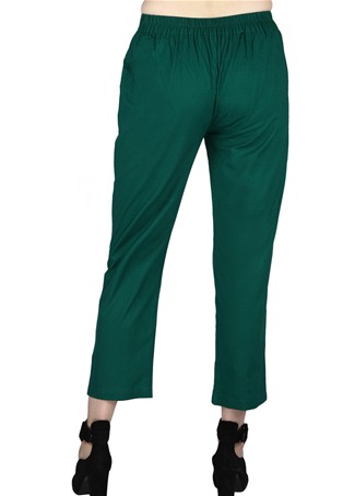 green cotton bottom trouser