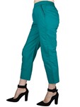 turquoise cotton bottom trouser